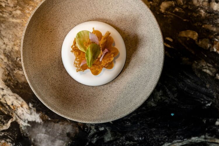 Refined plating at Fine Fleur restaurant.