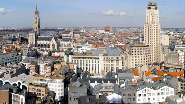 Vue sur le centre historique d'Anvers 
