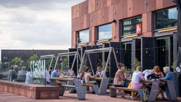 A picture of the Stroom café at the MAS museum
