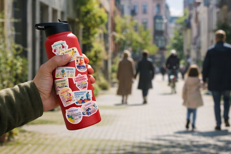 Stickers 25 jaar districten