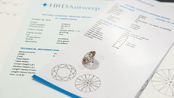 Ein Zertifikat von HRD Antwerp