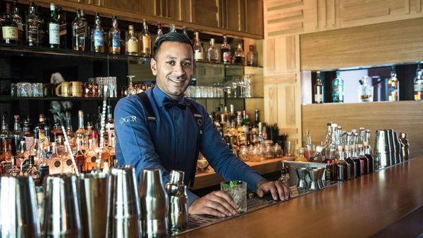 Barman at Cocktails at Nine