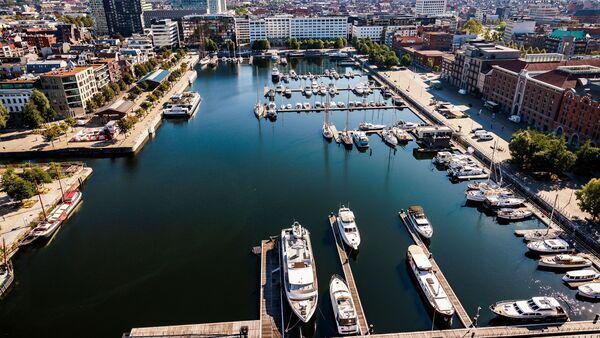 Aerial photograph of the Willemdok marina