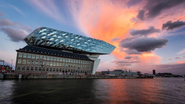The Port House by evening light