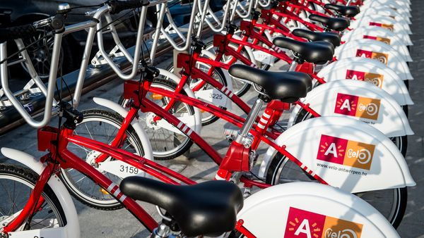 Velostation waar je een fiets kan oppikken
